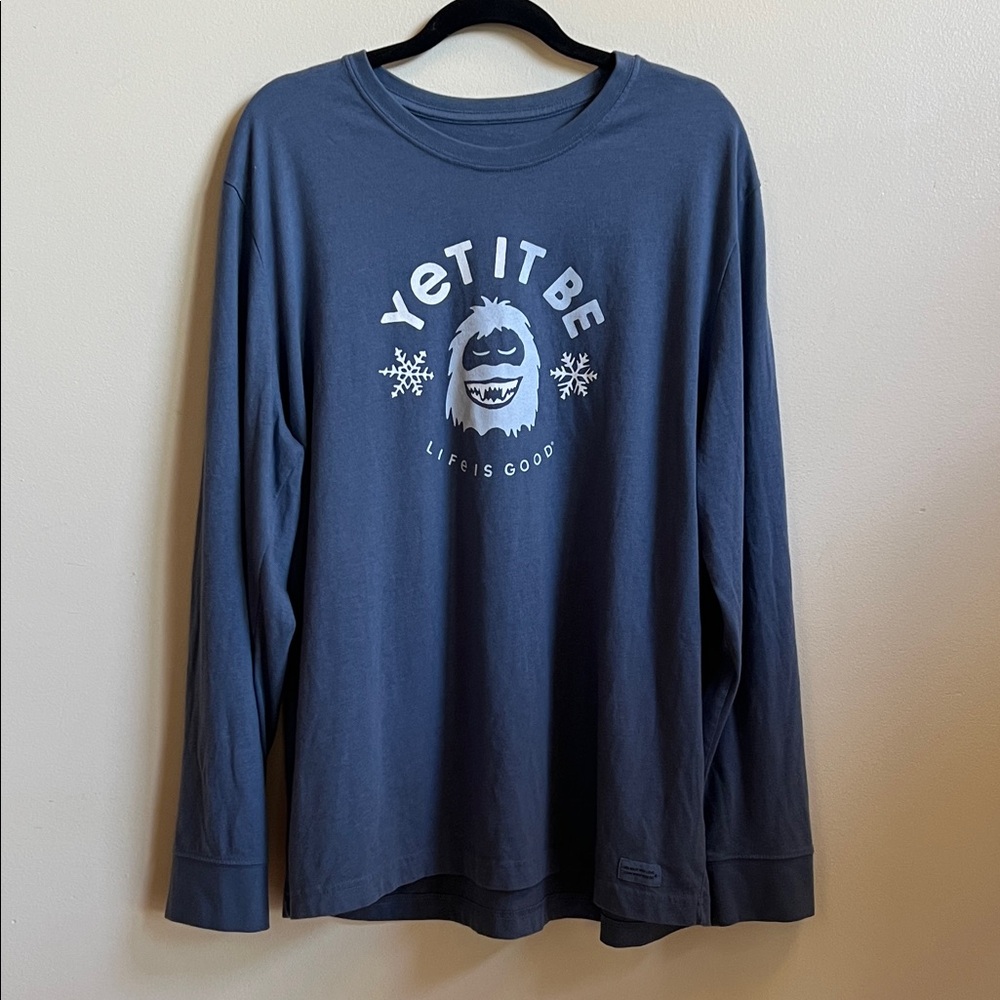 Life Is Good Yeti Navy Long Sleeve Tee